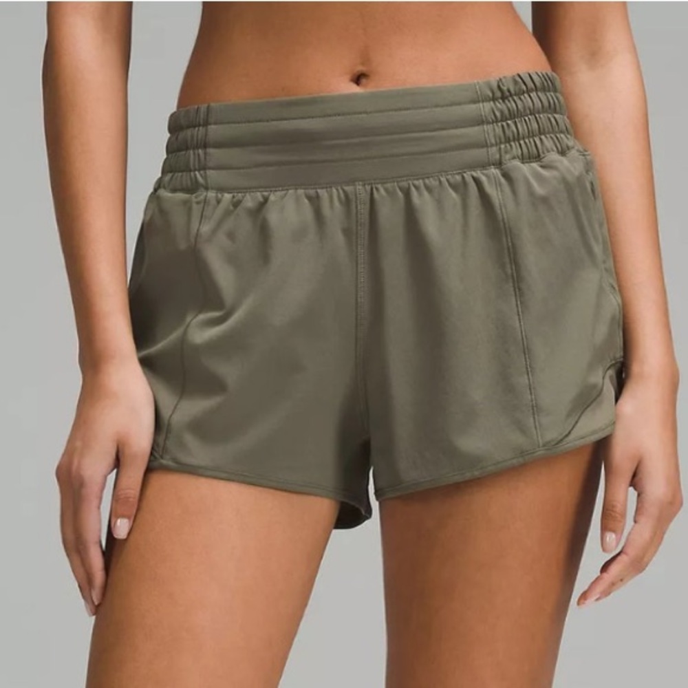 Lululemon Hotty Hot Short *High-Rise 4" Army Green Size 2